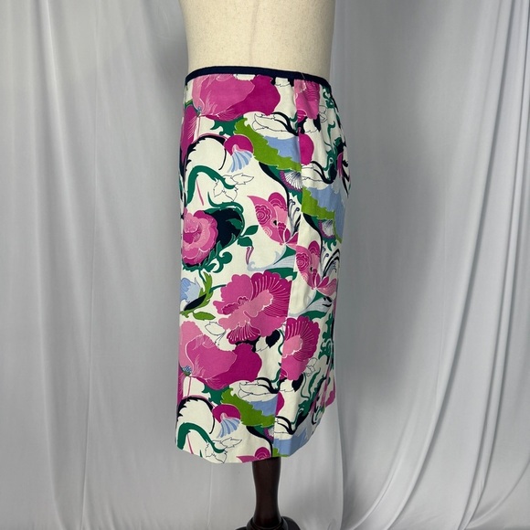 Talbots Pink and Green Floral Pencil Skirt Plus Size 22W - Picture 2 of 7